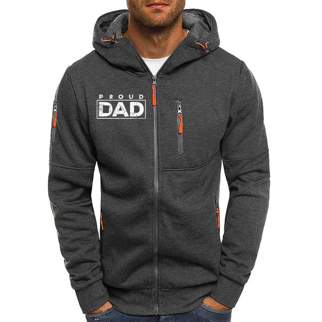Men's Casual Streetwear Hoodie Jacket | Bold Lettering Print | Zip-Up | Hooded Neckline | Long Sleeves | Soft Cotton Blend | Ribbed Hem and Cuffs | Kangaroo Pockets | Variety of Colors | Machine Washable