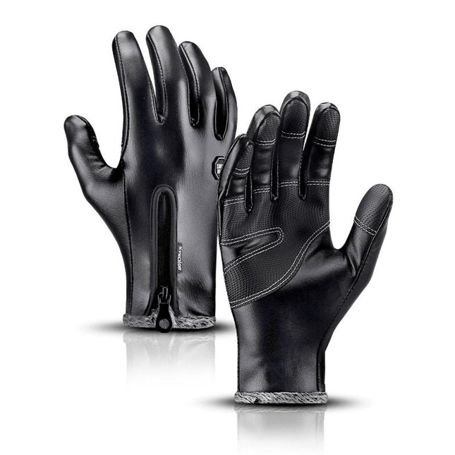 Men's Waterproof Warm Gloves | Outdoor Nylon Gloves | Plain Pattern | Cold Weather Accessories