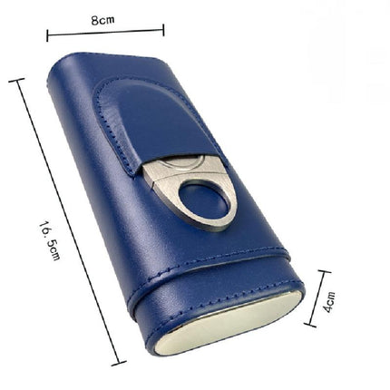 Men's Leather Cigar Case | Travel Humidor | Portable Humidification | Premium Leather | Compact Design | Secure Storage | Accessory Holder | Zipper Closure | Soft Lining | Keeps Cigars Fresh & Protected