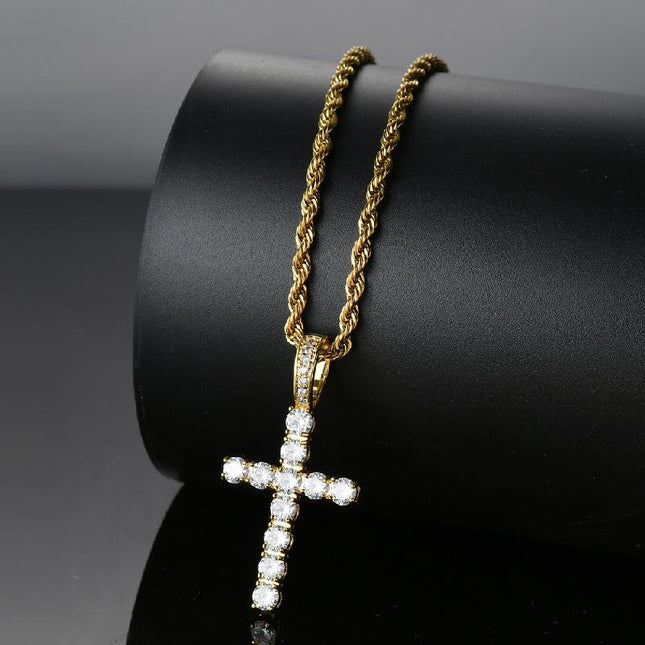 Vintage Cross Necklace | Casual Style | Unisex Jewelry | Pendant Necklace | Fashion Accessory | Retro Design