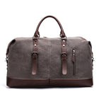 Men's Canvas Travel Duffle Bag | Casual Zipper Closure | Horizontal Square Shape | Plain Design