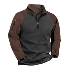 Men's Sweatshirt | Plush Warm Fabric | Colorblock Design | Stand Collar | Long Sleeves | Outdoor & Casual Wear | Regular Fit | Sporty & Modern Style | Ideal for Layering & Insulation | Versatile & Cozy