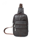 Men's Vintage Leather Crossbody Bag | Casual Zipper Messenger | Premium Leather | Adjustable Strap | Spacious Compartment | Secure Closures | Multiple Pockets | Compact | Lightweight | Versatile | Timeless Design