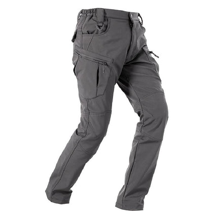 Men's Outdoor Windproof Waterproof Cargo Pants | Full-Length Outdoor Casual Pants | Durable Breathable Quick-Drying Fabric | Regular Fit with Adjustable Waist | Multiple Pockets | Ideal for Hiking Camping