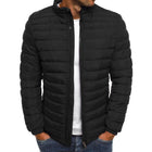 Men's Slim Fit Padded Jacket | Stand Collar | Long Sleeve | Warm Thermal Insulation | Wind-Resistant | Casual Urban Style | Lightweight Design | Multiple Secure Pockets | Easy Care | Available in Multiple Colors & Sizes