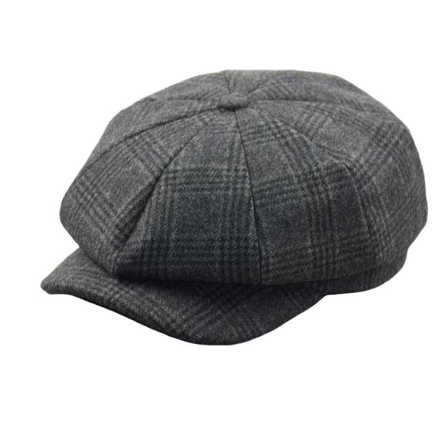 Men's Classic Check Octagonal Hat | Vintage Inspired | Timeless Style | Structured Design | Comfortable Fit | Breathable Fabric | Versatile Accessory | Modern Versatility | Elevate Casual & Formal Looks