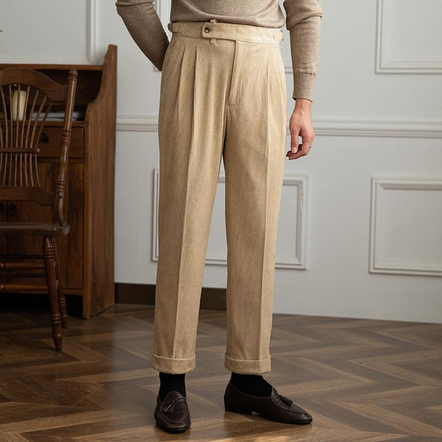Men's Corduroy Pants | Vintage Relaxed Fit | Full-Length | Premium Fabric | Stylish Silhouette | Versatile Solid Colors | Soft & Warm | Casual to Semi-Formal Wear | Perfect for Fall & Winter