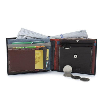 Men's Genuine Leather Wallet | Top Layer Cowhide | Large Capacity | Multi-card Slots | Sleek Timeless Design | Durable & Luxurious | Versatile Accessory | Ideal for Everyday Use