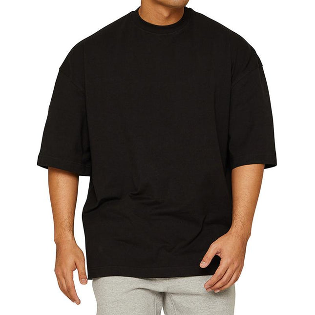 Men's Cotton Loose Fit Sports T-shirt | Solid Color | Round Neck | Pullover | Short Sleeve | Casual Fitness | Breathable | Comfortable | Spring Summer Autumn | Activewear