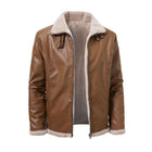 Men's Vintage Leather Jacket | Thick Warm Fur Lapel | Slim Fit | High-Quality Durable Leather | Zipper Closure | Functional Pockets | Versatile Colors | Stylish Design | Perfect for Layering | Winter Fashion