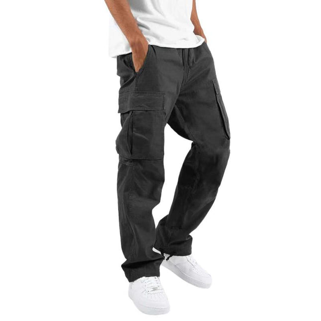 Men's Cargo Pants | Cotton Blend | Drawstring Waist | Multi-Pocket | Outdoor Casual | Relaxed Fit | Tapered Leg | Versatile Style | Easy Care | Various Sizes | Perfect for Everyday Adventures