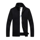 Men's Slim Fit Knit Cardigan | Stand Collar | Zipper Front | Casual Layering | Ribbed Cuffs & Hem | Breathable Fabric | Versatile Styling | With Pockets | Lightweight & Durable | Modern Minimalist Design