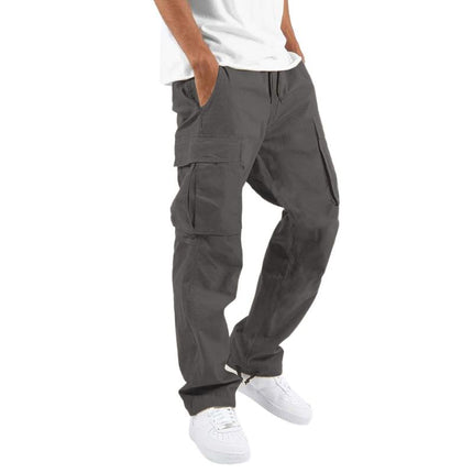 Men's Cargo Pants | Cotton Blend | Drawstring Waist | Multi-Pocket | Outdoor Casual | Relaxed Fit | Tapered Leg | Versatile Style | Easy Care | Various Sizes | Perfect for Everyday Adventures