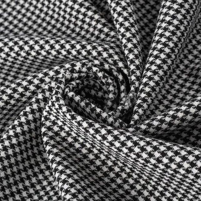 Men's Vintage Houndstooth Blazer | Double Breasted Wool Blend | Tailored Fit Formal Outerwear | Notched Lapel Collar | Classic Pattern | Full-Length Sleeves | Ideal for Fall & Winter | Sophisticated Style
