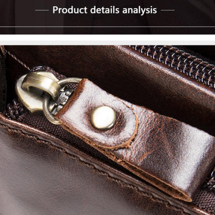 Men's Leather Waist Bag | Genuine Leather Messenger Bag | Adjustable Straps | Multiple Compartments | Durable Travel Accessory | Stylish Crossbody Bag for Men | Secure Closure | Compact & Lightweight