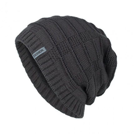 Men's Vintage Warm Knitted Hat | Plush Lined | Winter Beanie | Classic Retro Style | Cozy Insulation | Breathable Acrylic | Timeless Design | Soft and Comfortable | Stretchable Fit | Cold Weather Accessory