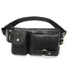 Men's Leather Waist Bag | Genuine Leather Messenger Bag | Adjustable Straps | Multiple Compartments | Durable Travel Accessory | Stylish Crossbody Bag for Men | Secure Closure | Compact & Lightweight