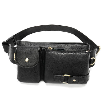 Men's Leather Waist Bag | Genuine Leather Messenger Bag | Adjustable Straps | Multiple Compartments | Durable Travel Accessory | Stylish Crossbody Bag for Men | Secure Closure | Compact & Lightweight