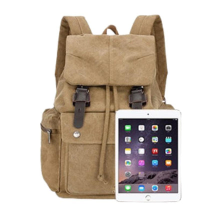 Men's Vintage Canvas Backpack | Large Capacity | Multi-Pocket | Retro Outdoor Design | Durable Heavy-Duty Material | Leather Accents | Adjustable Straps | Travel & Urban Use | Unisex Versatile Bag