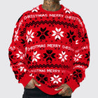 Men's Christmas Sweater | Jacquard Pattern | Crew Neck | Soft Knit Fabric | Festive Holiday Design | Casual Fit | Long Sleeves | Warm & Cozy | Versatile Winter Wear | Ideal for Holiday Parties