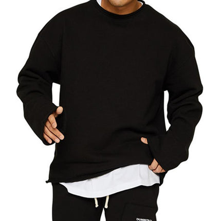 Men's Loose Fit Sweatshirt | Round Neck | Pullover | Cotton Blend | Long Sleeve | Casual | All Seasons | Versatile Streetwear | Soft & Breathable | Lightweight Comfort