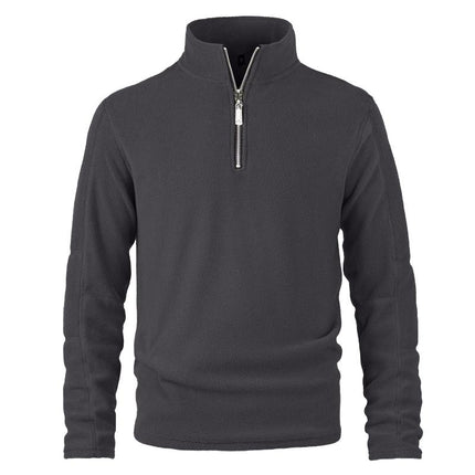 Men's Polar Fleece Sweatshirt | Retro Casual Style | Half Zip | Solid Color | Long Sleeve | Warm & Breathable | Ideal for Autumn & Winter | Versatile for Travel & Outdoor Activities | Fashionable Activewear