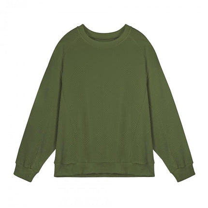 Men's Long Sleeve T-shirt | Solid Color | Textured Cotton Blend | Round Neck | Relaxed Fit | Sizes M to 3XL | Comfortable Everyday Wear | Classic Style | Casual Wardrobe Essential