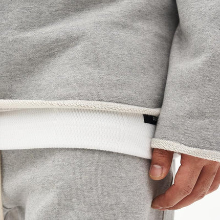Men's Casual Loose Fit Sweatshirt & Shorts Set | Solid Color | Cotton Pullover | Autumn Winter Spring | Mid Waist | Short Pants | Long Sleeve