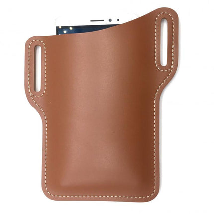 Men's Vintage Leather Waist Bag | Genuine Leather | Outdoor Mobile Phone Holder | Compact Design | Adjustable Strap | Multiple Pockets | Rugged Style