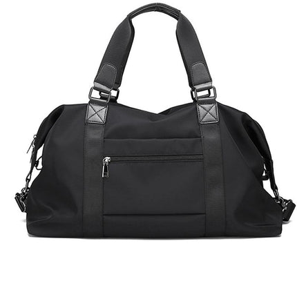 Men's Travel Bag | Large Capacity Duffel | Oxford Cloth | Zipper Closure | Storage | Plain Pattern | Horizontal Square Shape