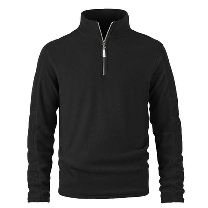 Men's Polar Fleece Sweatshirt | Retro Casual Style | Half Zip | Solid Color | Long Sleeve | Warm & Breathable | Ideal for Autumn & Winter | Versatile for Travel & Outdoor Activities | Fashionable Activewear