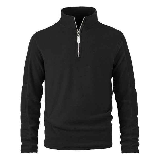 Men's Polar Fleece Sweatshirt | Retro Casual Style | Half Zip | Solid Color | Long Sleeve | Warm & Breathable | Ideal for Autumn & Winter | Versatile for Travel & Outdoor Activities | Fashionable Activewear