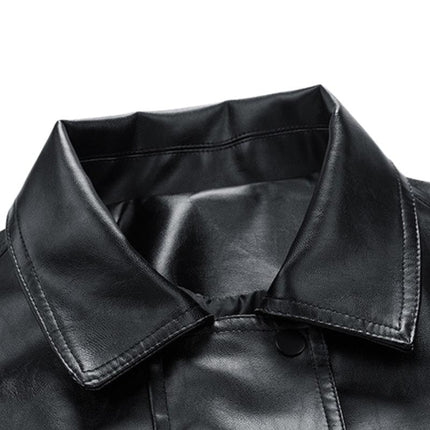 Men's Leather Jacket | Classic Casual Lapel | Premium Quality | Long Sleeve | Regular Fit | Durable Outerwear | Warm Insulation | Versatile Colors | Timeless Design | men's Coats & Jackets