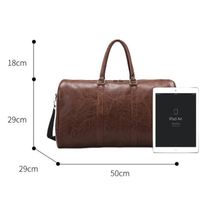Men's Leather Gym Bag | Vintage Style | Large Capacity | Sports & Travel Use | Durable Premium Leather | Ample Storage with Multiple Pockets | Shoe Compartment | Adjustable Strap | Water-Resistant | Weekend Getaway Bag