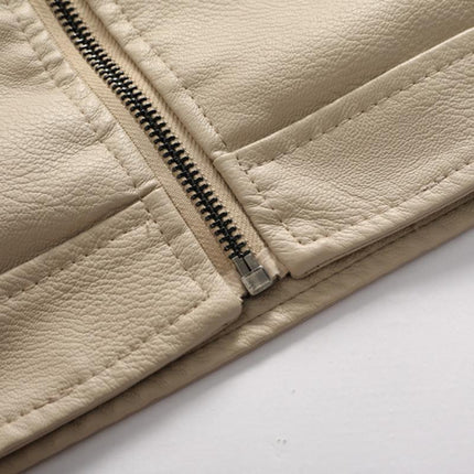 Men's Hooded Leather Jacket | Vintage Look | Fleece Lined | Slim Fit | Warm Casual Outerwear | Zip-Up Closure | Durable Leather | Wind-Resistant | Multiple Pockets | Versatile Style