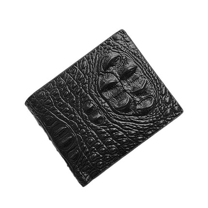 Men's Vintage Crocodile Texture Wallet | Short Bifold Design | Multi-Card Slots | Compact and Stylish | Durable Leather Wallet for Men | Ideal for Business, Casual and Formal Use | Holds Cards, IDs & Cash