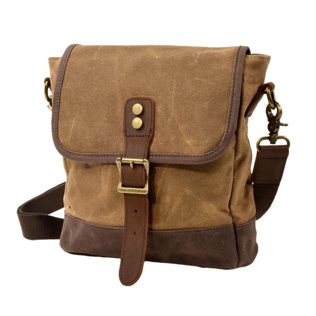 Men's Canvas Colorblock Shoulder Bag | Vintage Outdoor Style | Durable Canvas & Leather Accents | Adjustable Strap | Spacious Compartments | Secure Closures | Ideal for Daily Use & Adventures