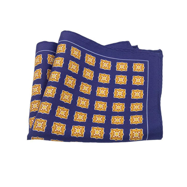 Men's Silk Pocket Scarf | Vintage British Pattern | Classic Style | Luxurious Blazer Accessory | Elegant Formal Wear | Sophisticated Silk Scarf | High-Quality Fabric | Refined Gentleman Style