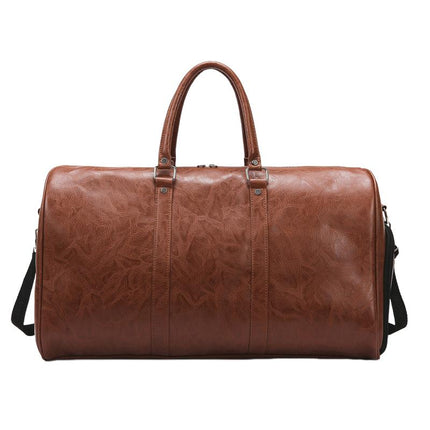 Men's Leather Gym Bag | Vintage Style | Large Capacity | Sports & Travel Use | Durable Premium Leather | Ample Storage with Multiple Pockets | Shoe Compartment | Adjustable Strap | Water-Resistant | Weekend Getaway Bag