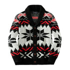 Men's Holiday Cardigan | Vintage Christmas Jacquard Pattern | Lapel Design | Soft Knit Fabric | Single-Breasted | Warm & Comfortable | Ideal for Winter Gatherings | Versatile Layering Piece