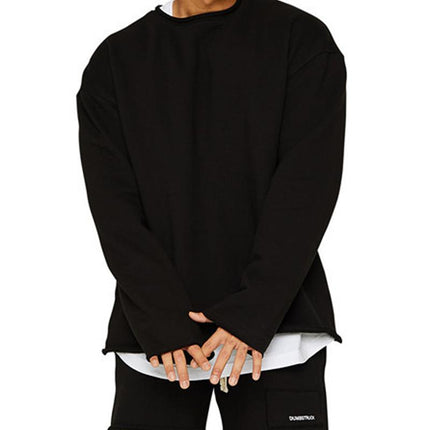 Men's Loose Fit Sweatshirt | Round Neck | Pullover | Cotton Blend | Long Sleeve | Casual | All Seasons | Versatile Streetwear | Soft & Breathable | Lightweight Comfort