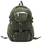Men's Wear-Resistant Canvas Backpack | Square Vertical Design | Plain Pattern | Lightweight | Durable