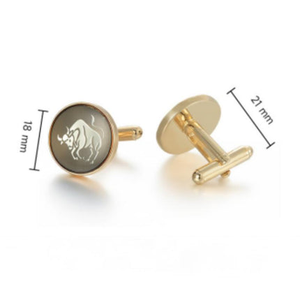 Men's Copper Cufflinks | Classic Business Suit Shirt Accessories | Polished Finish | Durable | Elegant Gift Box | Secure Lock | Tarnish-Resistant | Perfect for Formal Events | Weddings | Office Wear