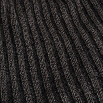 Men's Warm Knitted Hat | Retro Two-Tone Vertical Stripes | Cable Knit with Flannel Lining | Cozy Winter Headwear | Durable Acrylic Yarn | Stylish Cold Weather Accessory | Versatile Color Palette