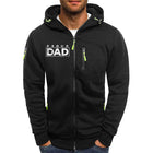 Men's Casual Streetwear Hoodie Jacket | Bold Lettering Print | Zip-Up | Hooded Neckline | Long Sleeves | Soft Cotton Blend | Ribbed Hem and Cuffs | Kangaroo Pockets | Variety of Colors | Machine Washable