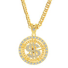 Retro Gold Round Pendant Necklace | Casual Jewelry | Fashionable Necklace | Timeless Design
