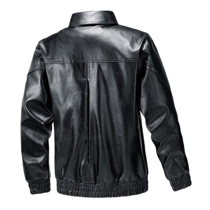 Men's Leather Jacket | Classic Casual Lapel | Premium Quality | Long Sleeve | Regular Fit | Durable Outerwear | Warm Insulation | Versatile Colors | Timeless Design | men's Coats & Jackets