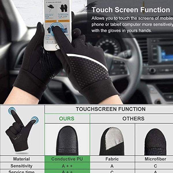 Warm Touch Screen Gloves | Non-Slip Winter Gloves | Thermal Smartphone Compatible Gloves | Unisex Cold Weather Gloves | Anti-Slip Design | Touchscreen Tech Gloves | Elastic Cuff | Outdoor Activities