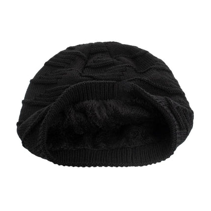Men's Vintage Knitted Hat | Plush Lined | Warm Winter Beanie | Retro Style | Cozy Cold Weather Accessory | High-Quality Acrylic Yarn | Soft and Insulating Interior | Snug Fit for All Head Sizes | Casual and Outdoor Wear