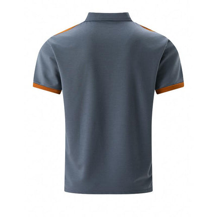 Men's Colorblock Polo Shirt | Chest Pocket | Lapel Collar | Cotton Blend | Short Sleeve | Casual & Semi-Casual | Comfortable & Breathable | Stylish Design | Easy Care | Classic & Modern Style | Versatile